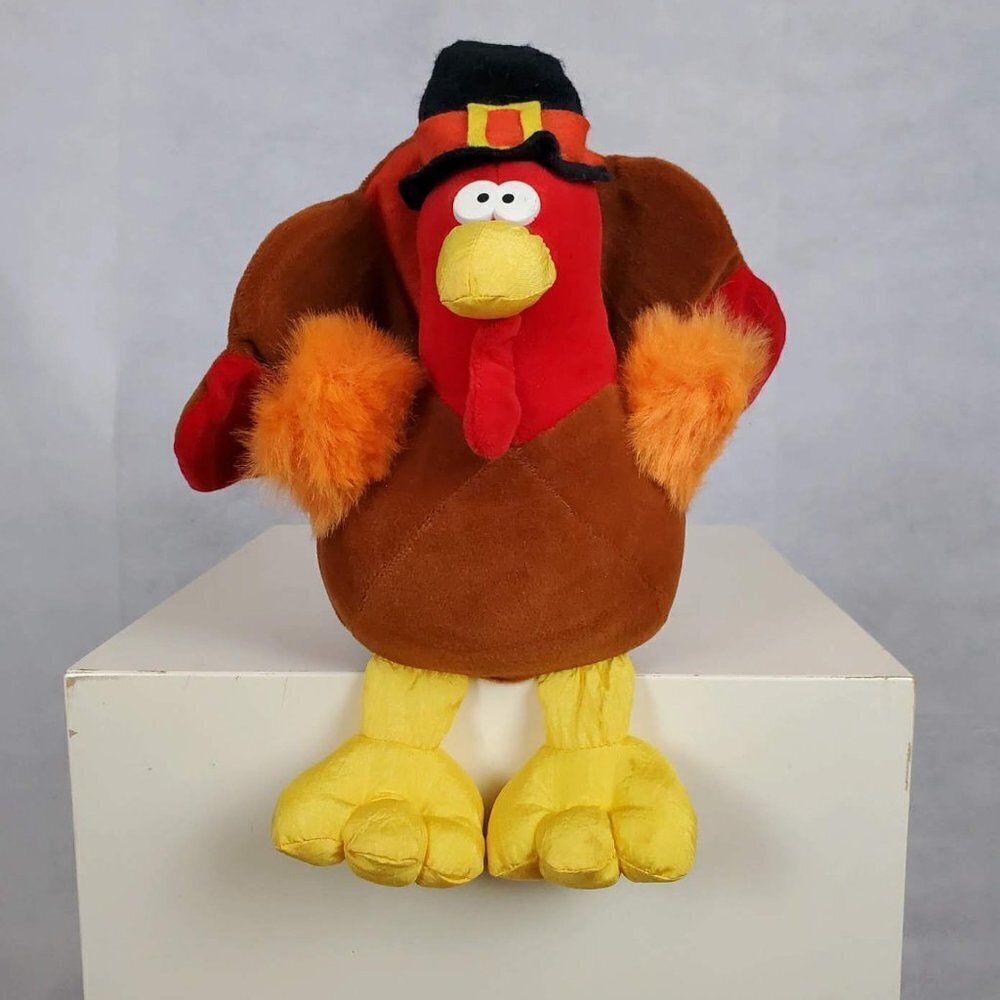 Vintage Gibson Greetings 1994 Mr. Gobbles Thanksgiving Turkey Stuffed Plush